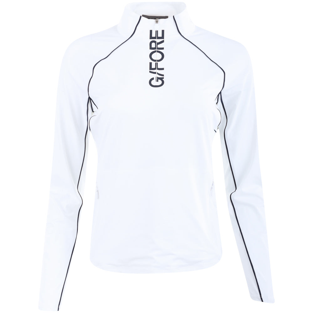 Women's Contrast Mesh Silky Tech Nylon 1/4 Zip Pullover