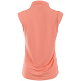 Women's Solid Sleeveless Polo