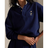 Women's Polo Bear Fleece Long Sleeve Polo