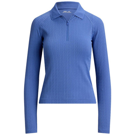 Women's Cable Long Sleeve 1/4 Zip Polo