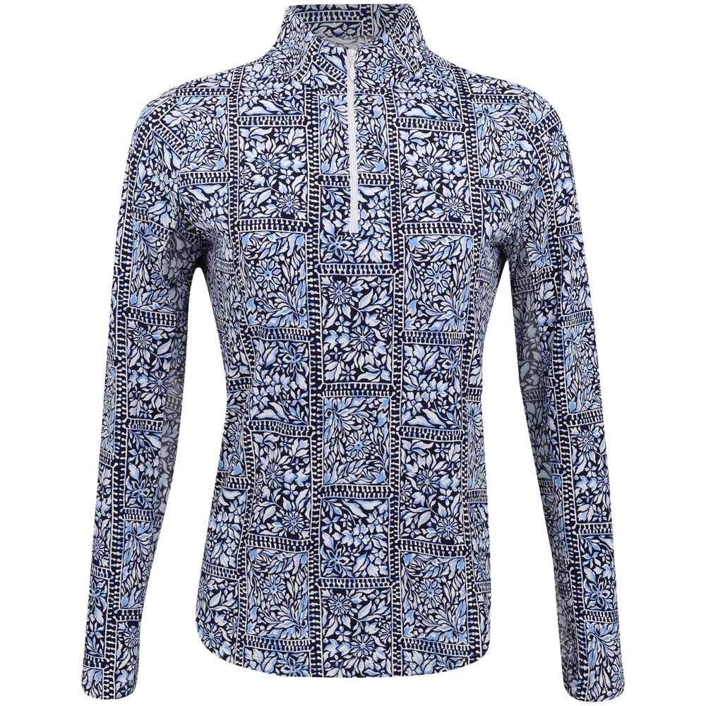 Women's Josie Print Long Sleeve Mock Neck Top