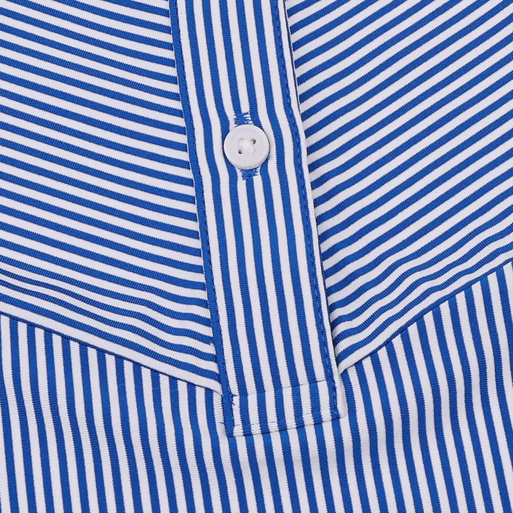 Women's Fine Tech Engineered Stripe Sleeveless Polo - Fairway Styles