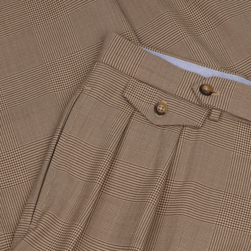 Plaid Performance Wool-Blend Pants