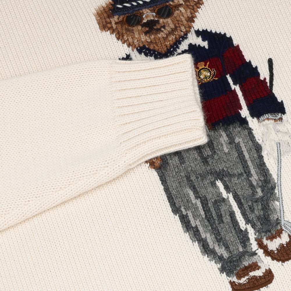 Merino Coolmax Bear Crewneck Sweater