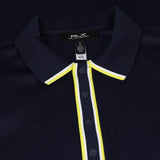Women's Heavyweight Pique Knit Placket Short Sleeve Dress