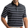 Open Stripe Heather Polo