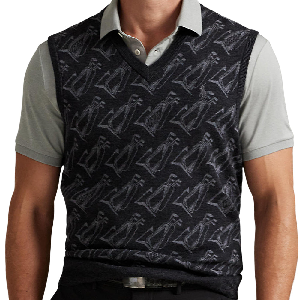 Golf-Motif Performance Sweater Vest
