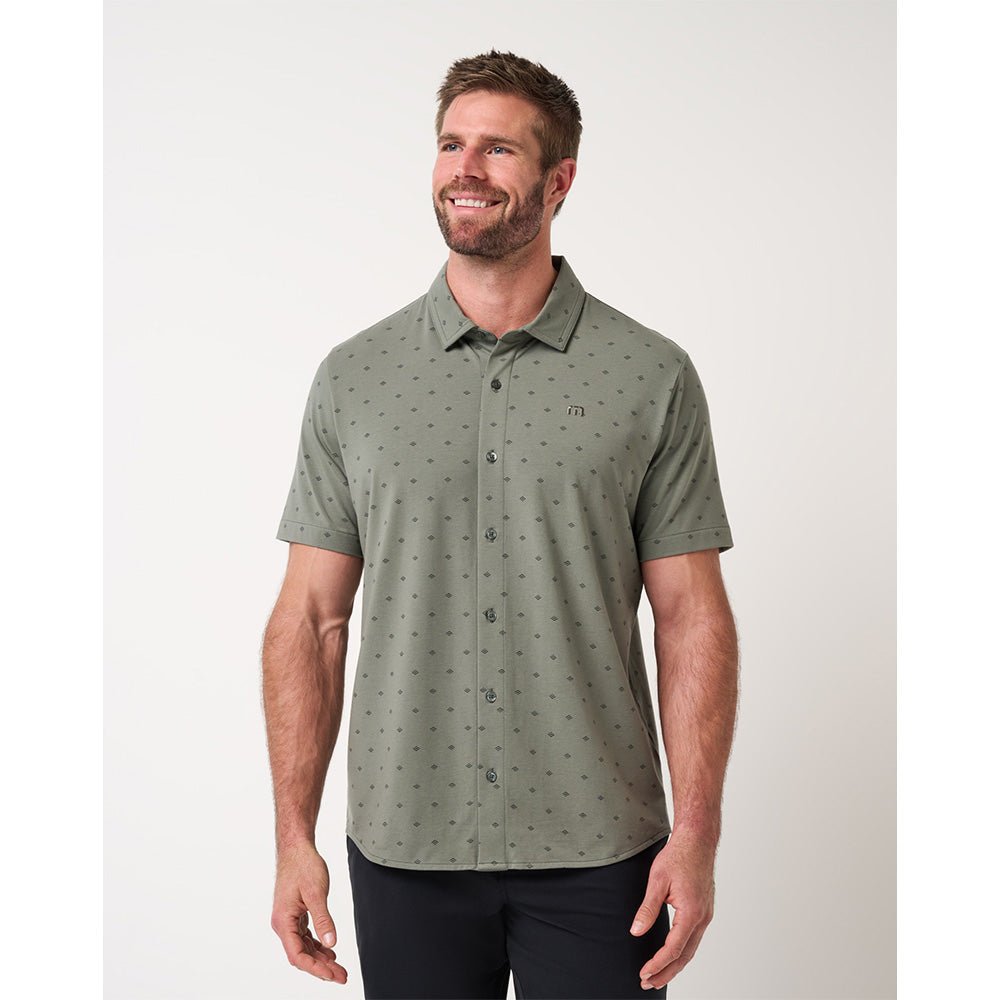Comfortknit Geo Button-Up Shirt