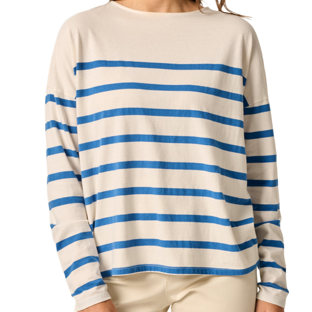 Women's Suki Striped Long Sleeve Boatneck T-Shirt