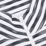 Women's Long Sleeve 1/4 Zip Mock Neck Top - Landon Stripe II Print