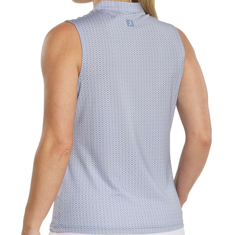 Women's Sleeveless 1/4 Zip Mock Neck Shirt