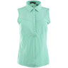 Women's Paneled Stripe Tech Pique Sleeveless Polo