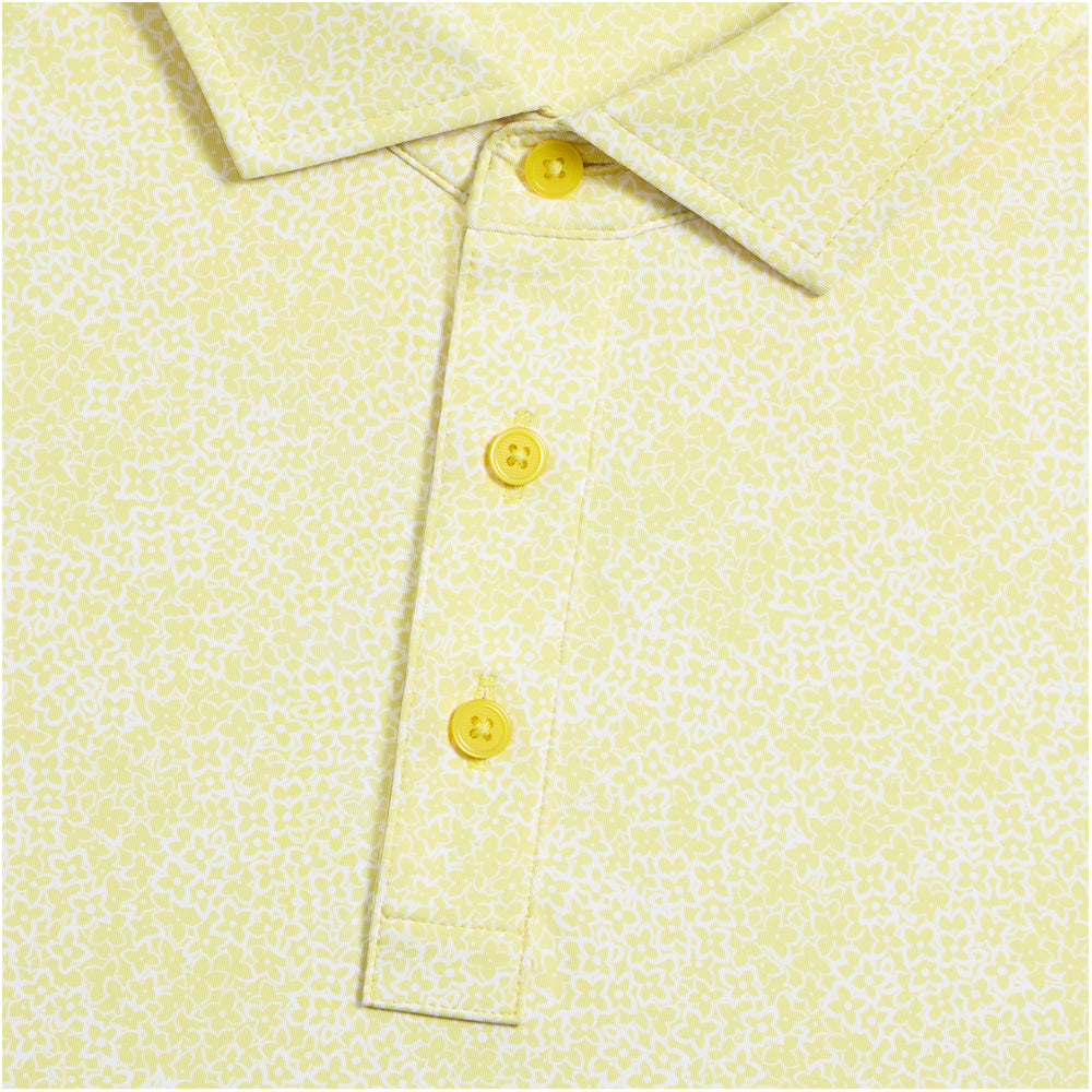 Hydrangea Print Tech Jersey Polo