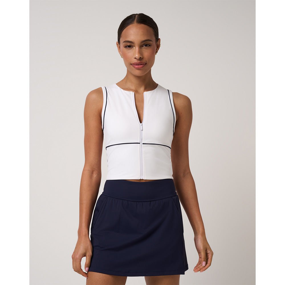 Women's MoveKnit Sunfire Cropped Full Zip Tank Top