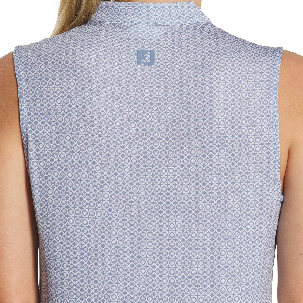 Women's Sleeveless 1/4 Zip Mock Neck Shirt