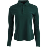 Women's Luxury Warp Knit Long Sleeve Polo