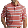 Open Stripe Heather Polo
