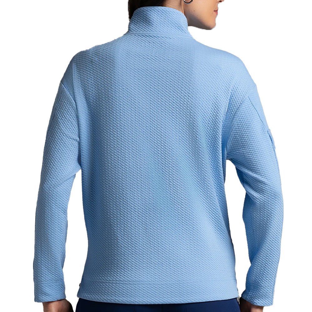 Women's Long Sleeve Mock Neck Top - Popcorn Stitch - Fairway Styles