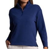 Women's Long Sleeve Mock Neck Top - Popcorn Stitch - Fairway Styles