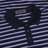 Women's Striped It Tech Pique Relaxed Long Sleeve Polo