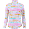 Women's Long Sleeve Mock Neck Top - Gia Print