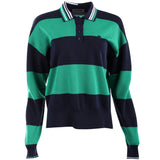 Women's Happy G's Merino Wool Rugby Polo Sweater