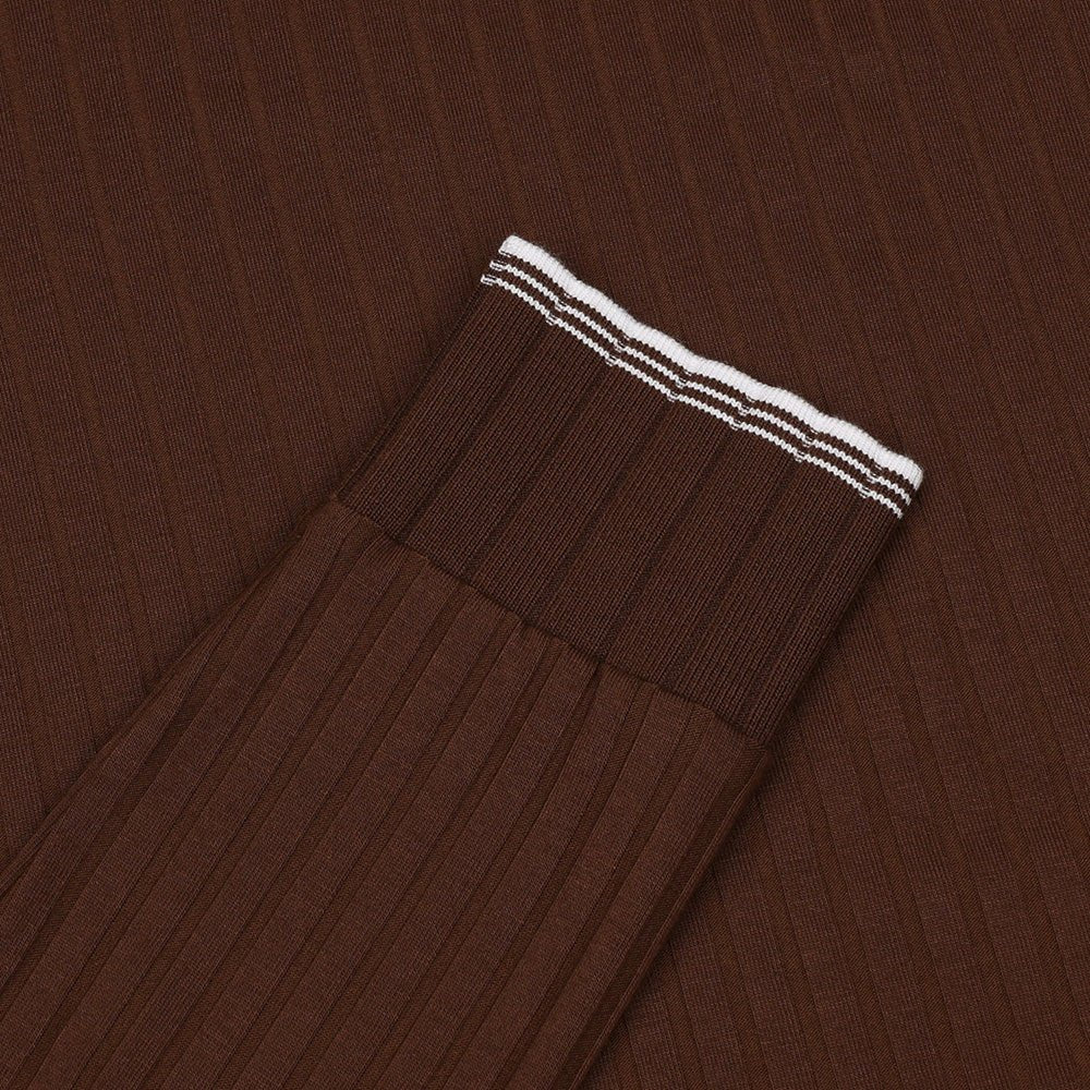 Women's Slim Fit Ribbed Long Sleeve Polo