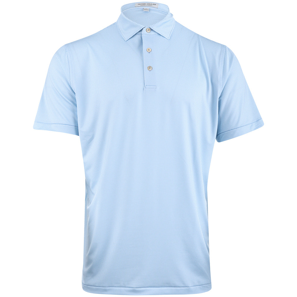 Gingham Performance Jersey Polo