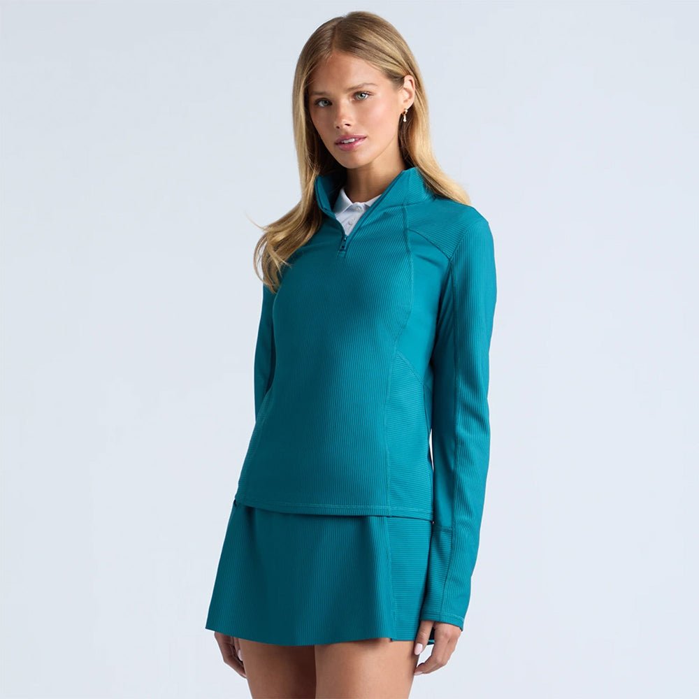 Women's 2-Tone Rib 1/4 Zip Pullover