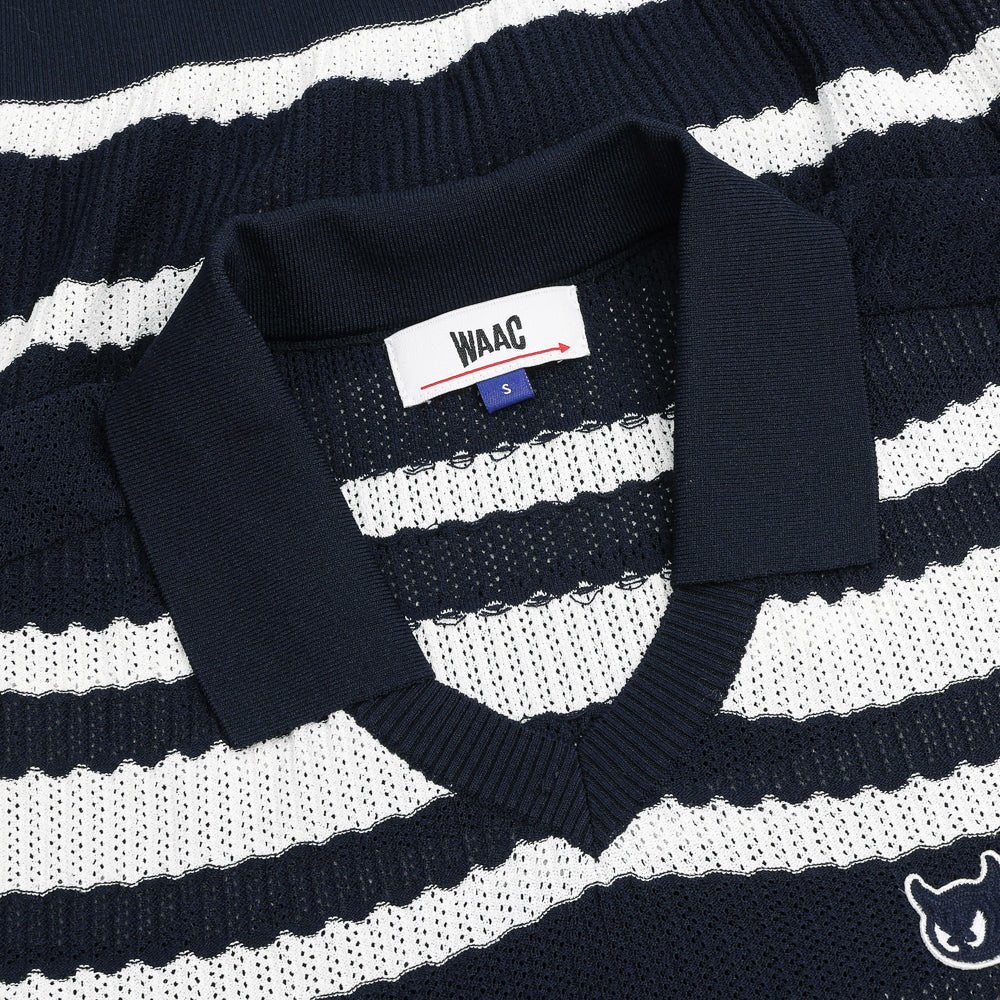 Women's Multi Stripes Knit Polo - Fairway Styles