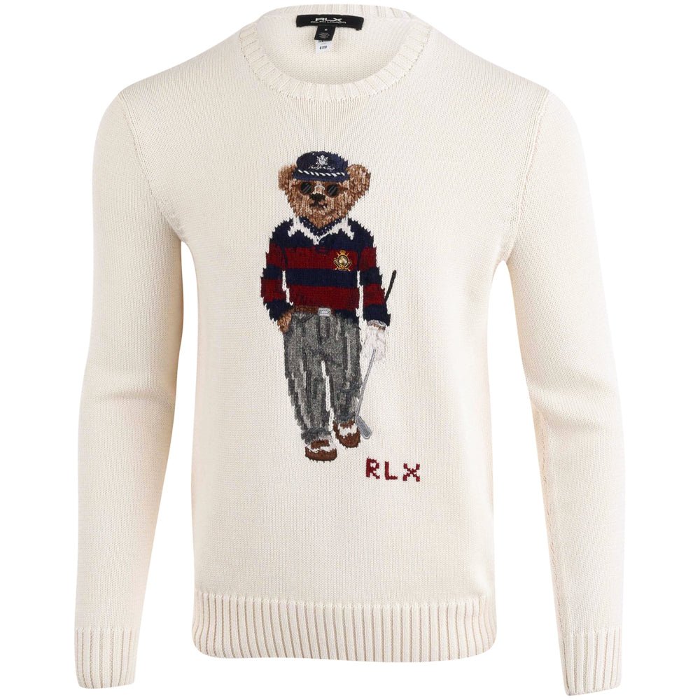 Merino Coolmax Bear Crewneck Sweater
