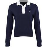 Women's Cotton Blend Long Sleeve Polo