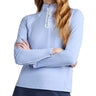 Women's Contrast Mesh Silky Tech Nylon 1/4 Zip Pullover