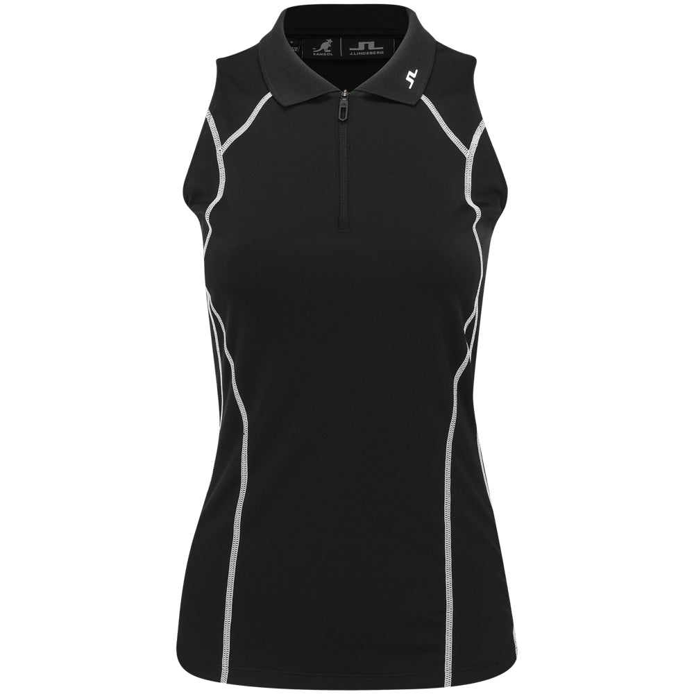 Women's Emmie Sleeveless 1/4 Zip Polo - Fairway Styles