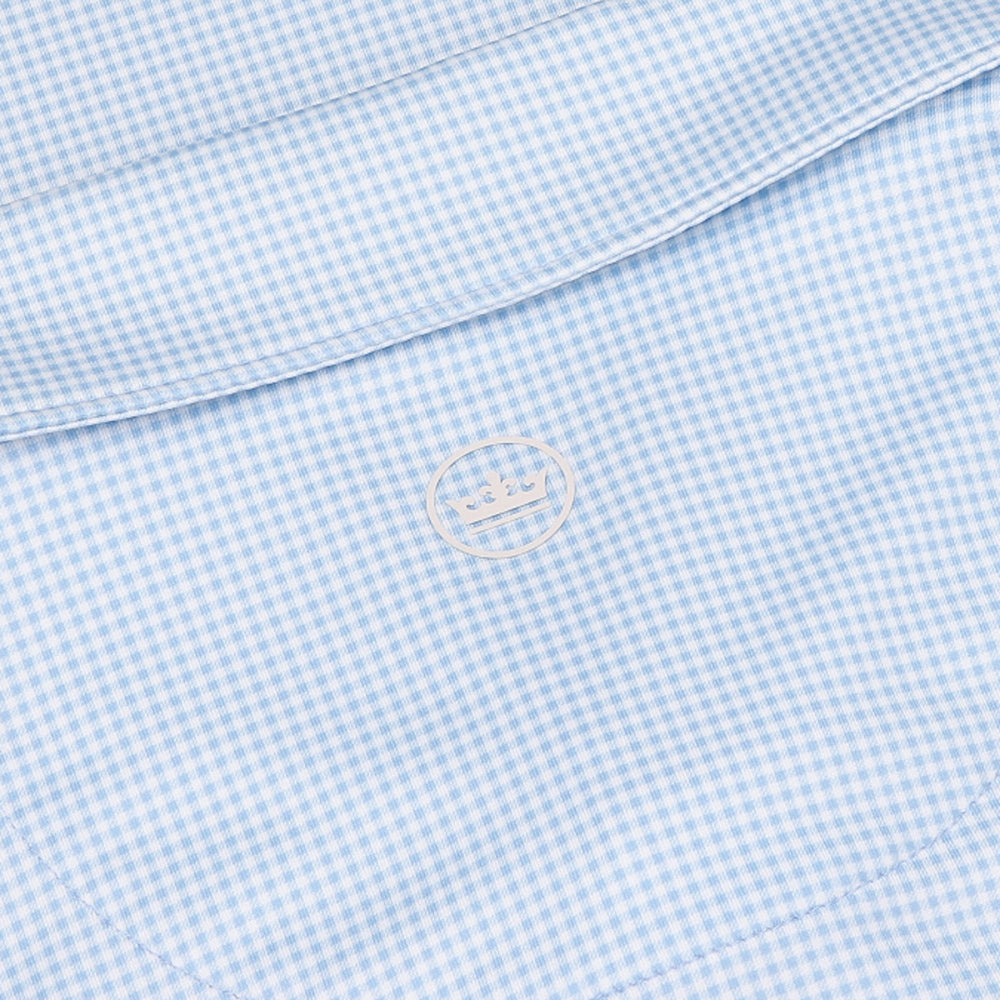 Gingham Performance Jersey Polo