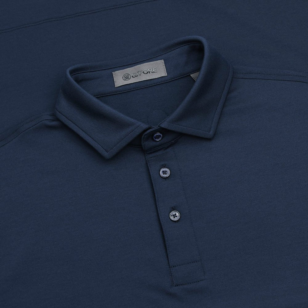 All Play Tipped Fine Stretch Pique Long Sleeve 1/4 Zip Polo - Fairway Styles