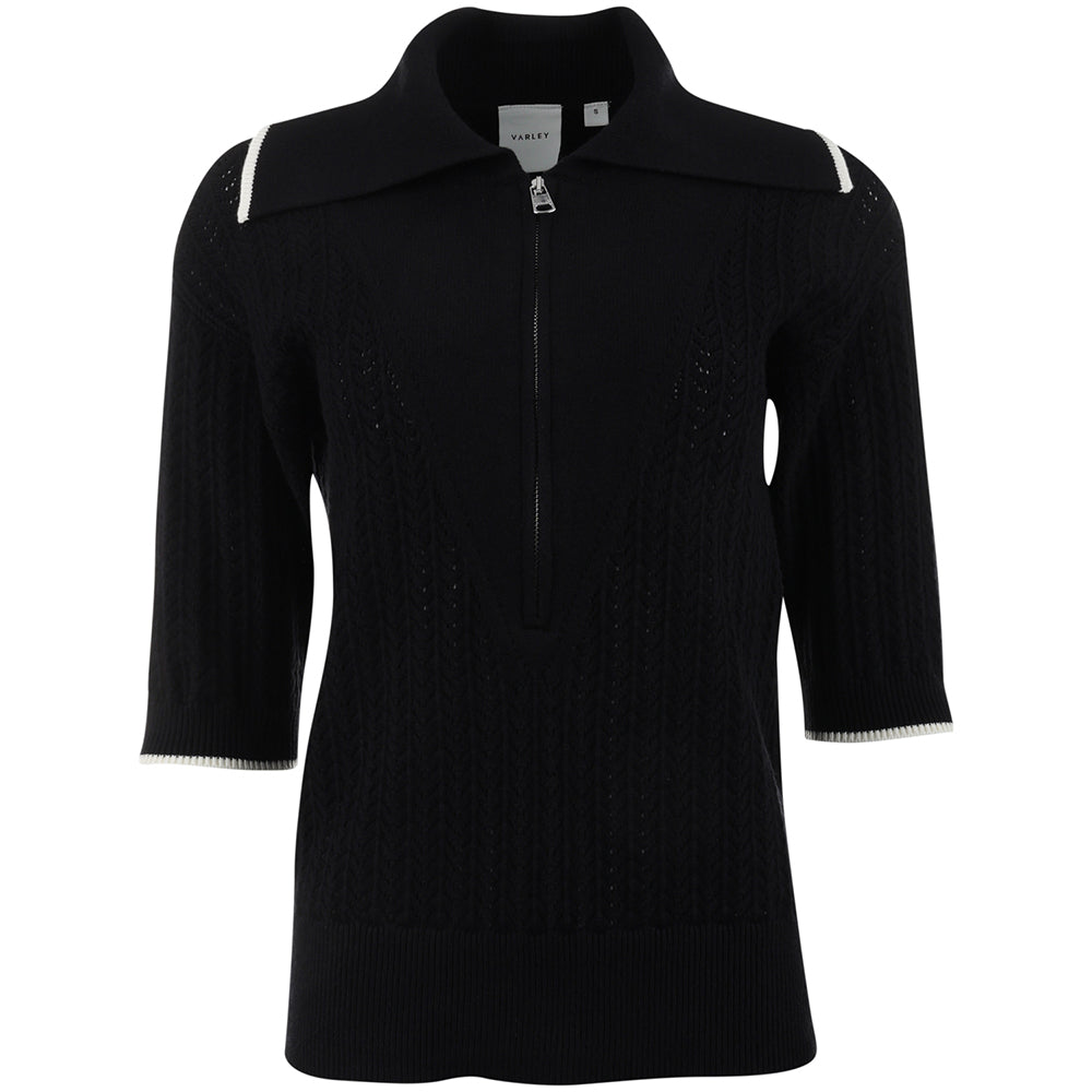 Women's Arney Knit Half Sleeve 1/2 Zip Polo