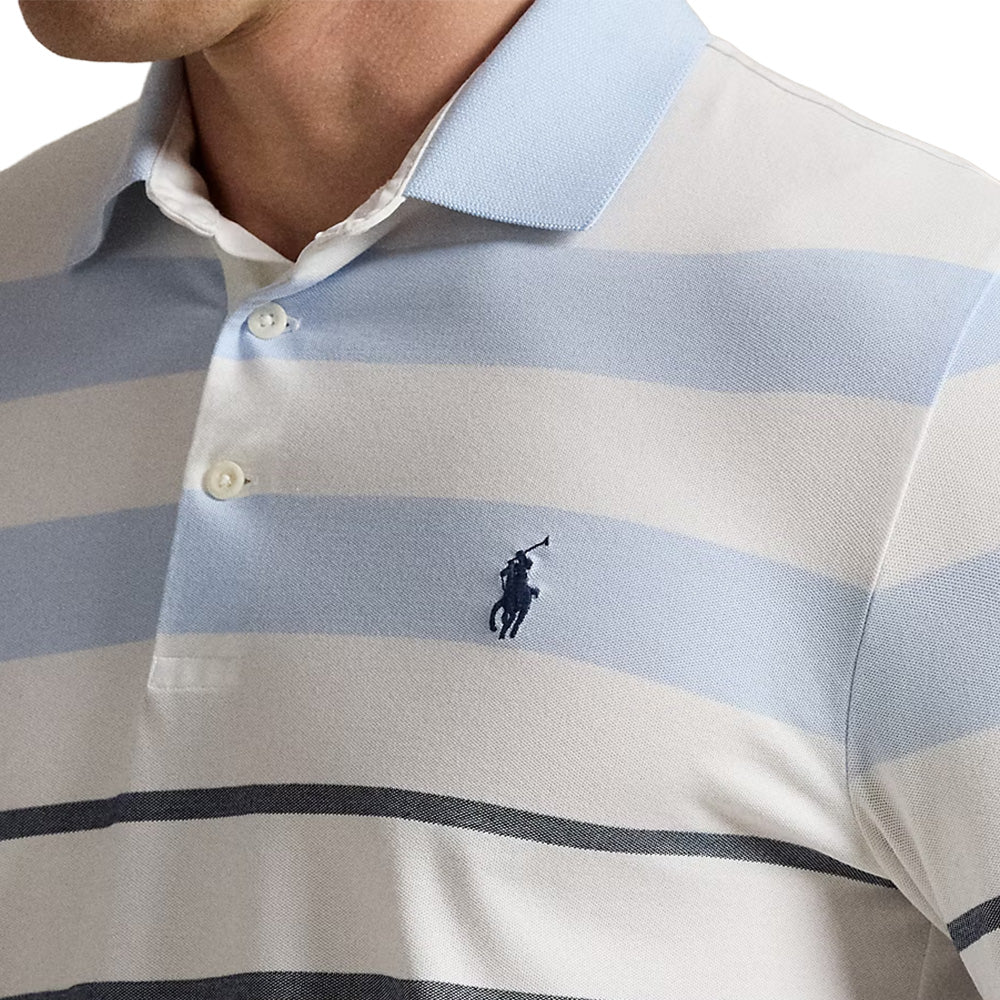 Performance Pique Tailored Fit Striped Polo