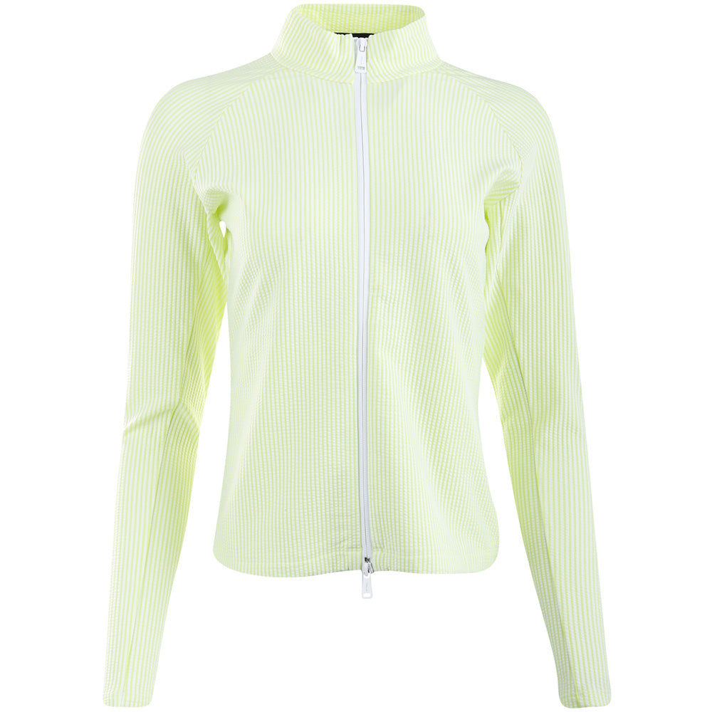 Women's Seersucker Mock Neck Jacket