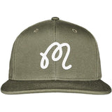 M Script Snapback Hat