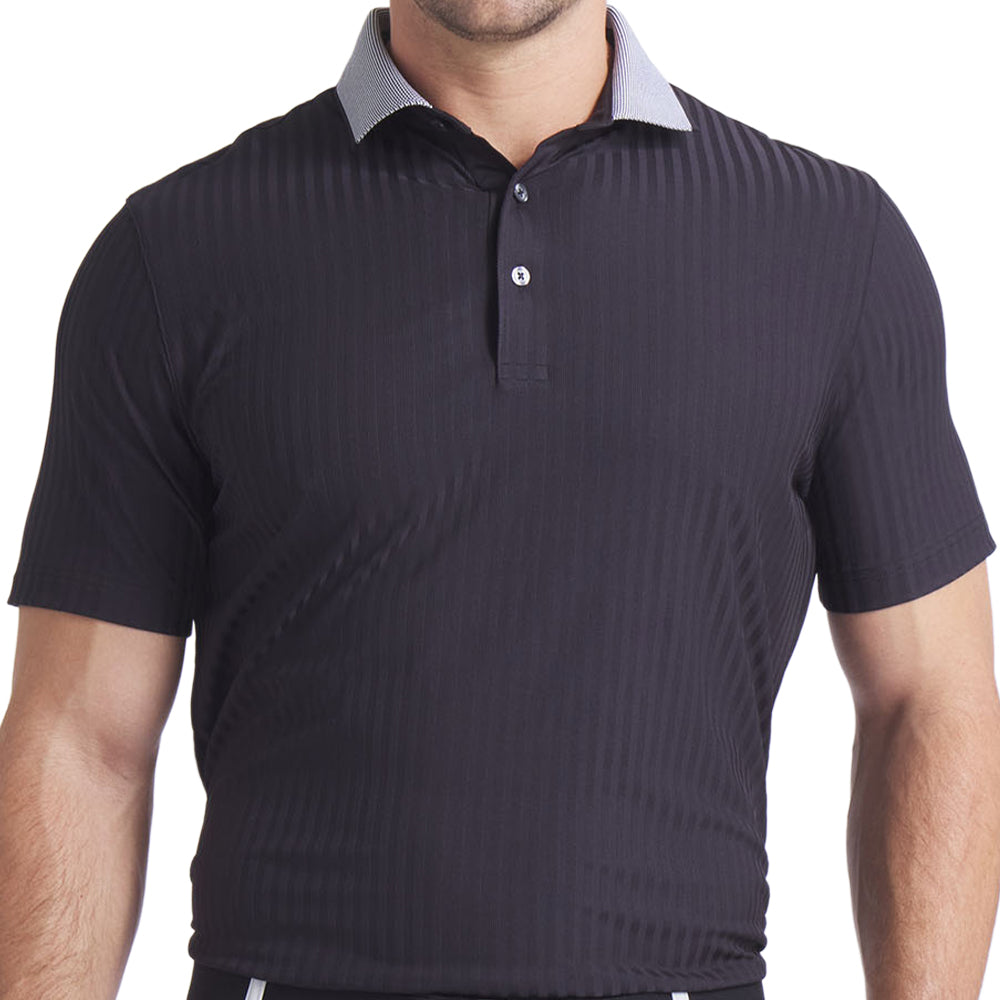 MATTR Stripe Jacquard Polo