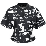 Women's Amila Print 1/4 Zip Polo - Fairway Styles