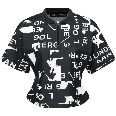Women's Amila Print 1/4 Zip Polo - Fairway Styles