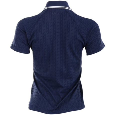 Women's Cable Jacquard 1/4 Zip Polo