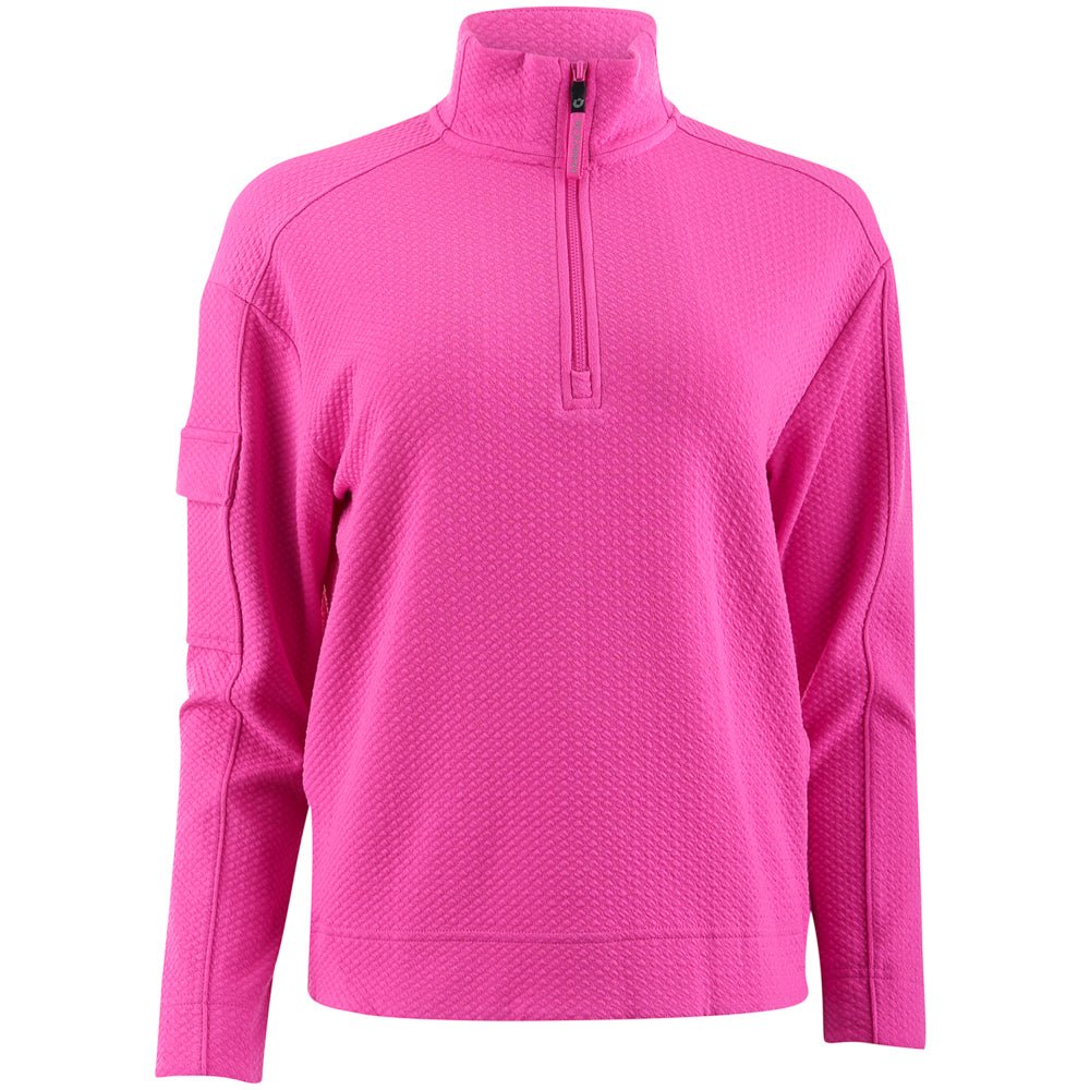Women's Long Sleeve Mock Neck Top - Popcorn Stitch