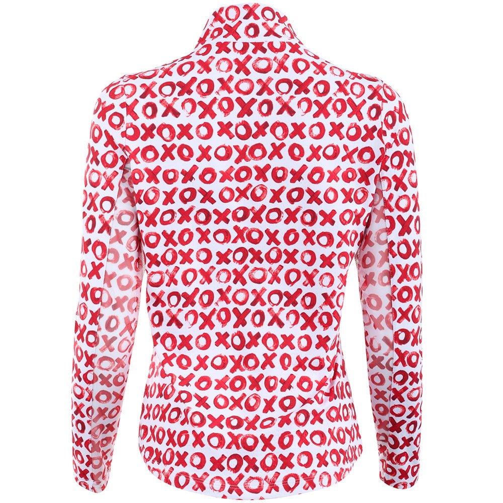 Women's Hugs & Kisses 1/4 Zip Mock Neck Pullover - Fairway Styles