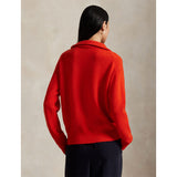 Women's Rib-Knit Cashmere 1/2 Zip Sweater