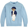 Women's Polo Bear Oversize Cotton Crewneck Sweater
