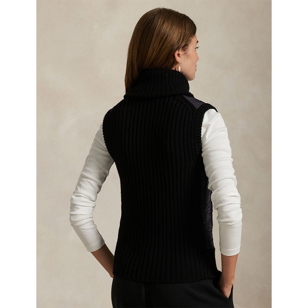 Women's Hybrid Quilted - Panel Wool Vest - Fairway Styles