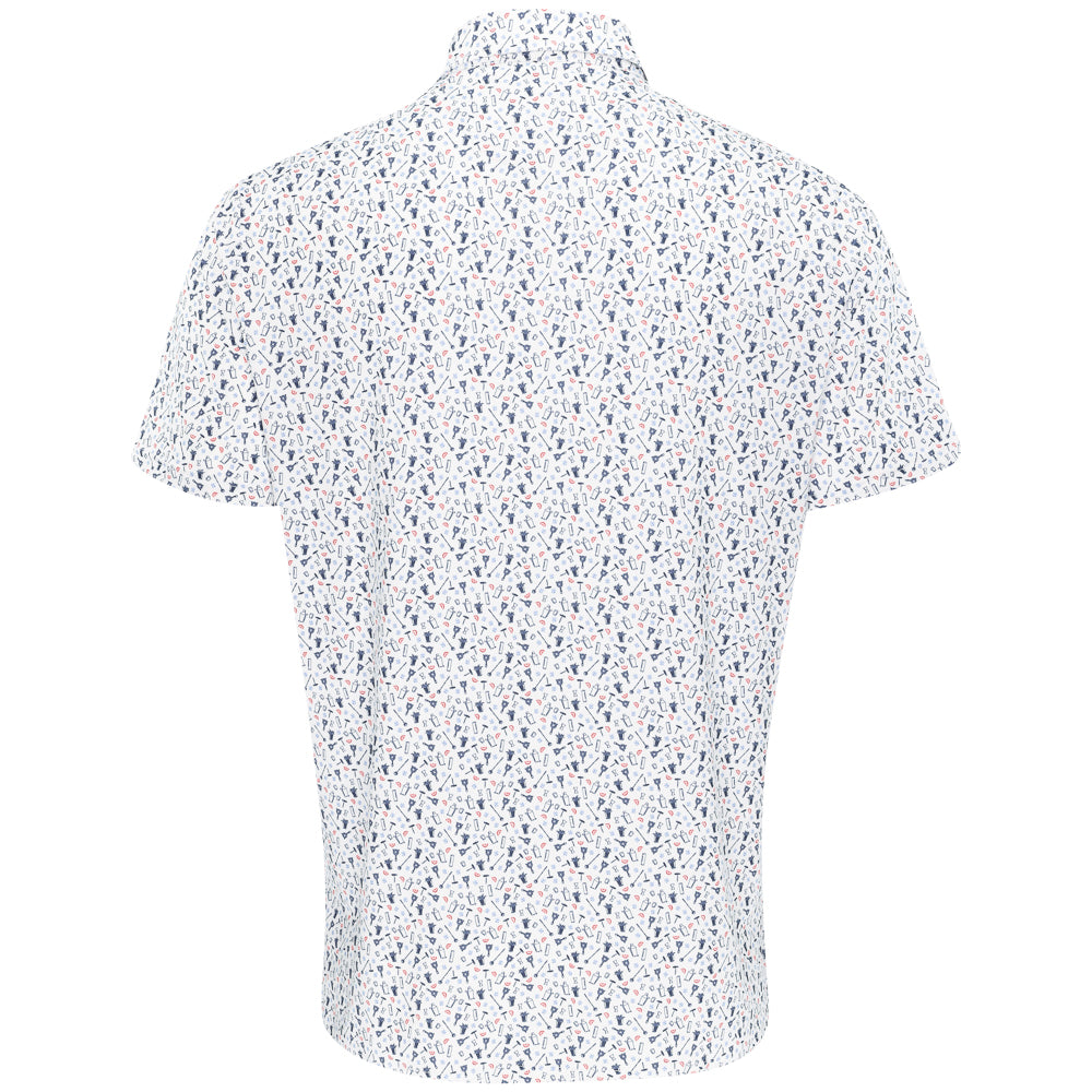 Lightweight Airflow Print Polo